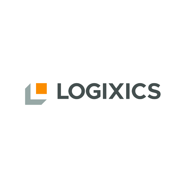 Logixics.com logo, a brandable .com business name for sale