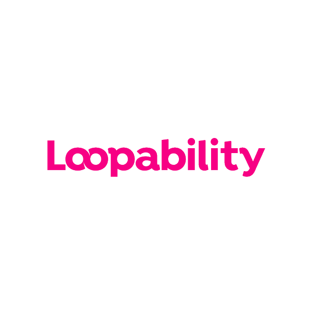 Loopability.com logo, a brandable .com business name for sale