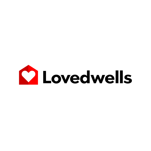 Lovedwells.com logo, a brandable .com business name for sale