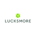 Lucksmore.com logo, a brandable .com business name for sale