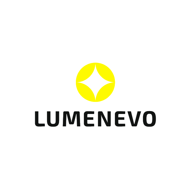 Lumenevo.com logo, a brandable .com business name for sale