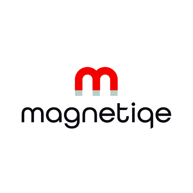 Magnetiqe.com logo, a brandable .com business name for sale