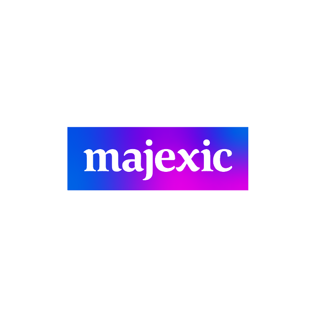 Majexic.com logo, a brandable .com business name for sale