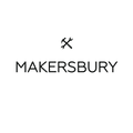 Makersbury.com logo, a brandable .com business name for sale