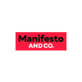 ManifestoAndCo.com logo, a brandable .com business name for sale