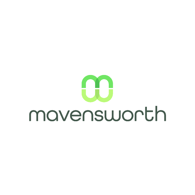 Mavensworth.com logo, a brandable .com business name for sale