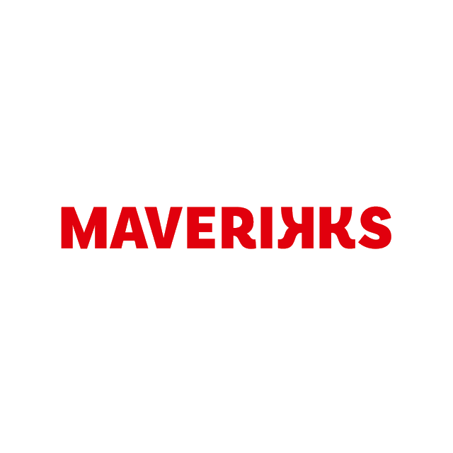 Maverikks.com logo, a brandable .com business name for sale