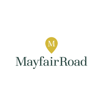 MayfairRoad.com logo, a brandable .com business name for sale