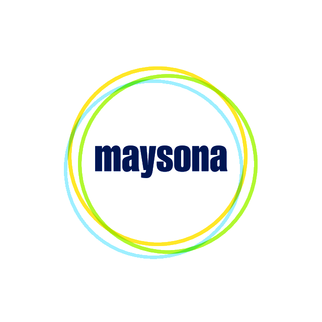 Maysona.com logo, a brandable .com business name for sale