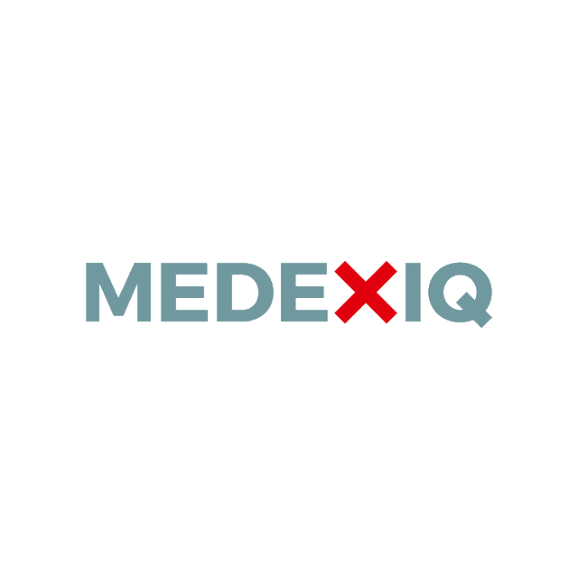 Medexiq.com logo, a brandable .com business name for sale