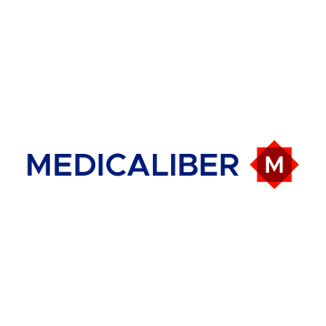 Medicaliber.com logo, a brandable .com business name for sale