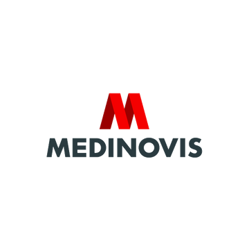 Medinovis.com logo, a brandable .com business name for sale