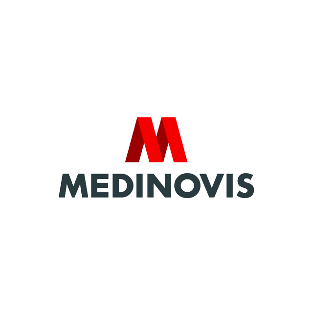 Medinovis.com logo, a brandable .com business name for sale