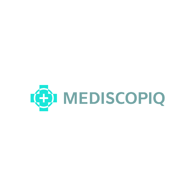 Mediscopiq.com logo, a brandable .com business name for sale