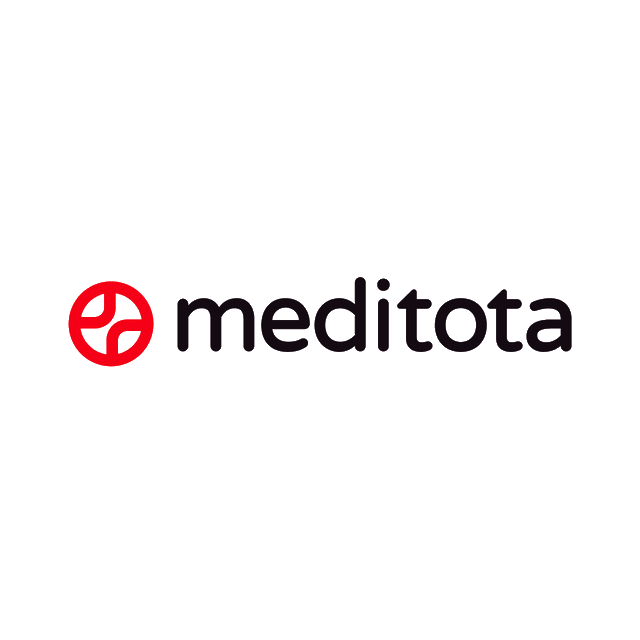 Meditota.com logo, a brandable .com business name for sale