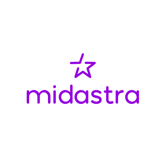 Midastra.com logo, a brandable .com business name for sale