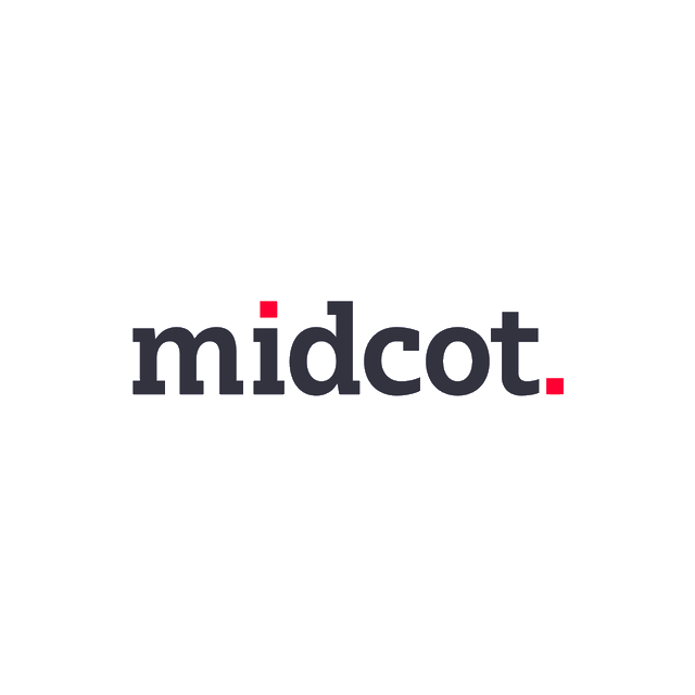 Midcot.com logo, a brandable .com business name for sale