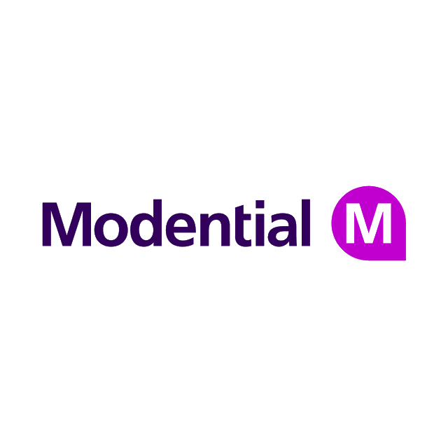 Modential.com logo, a brandable .com business name for sale
