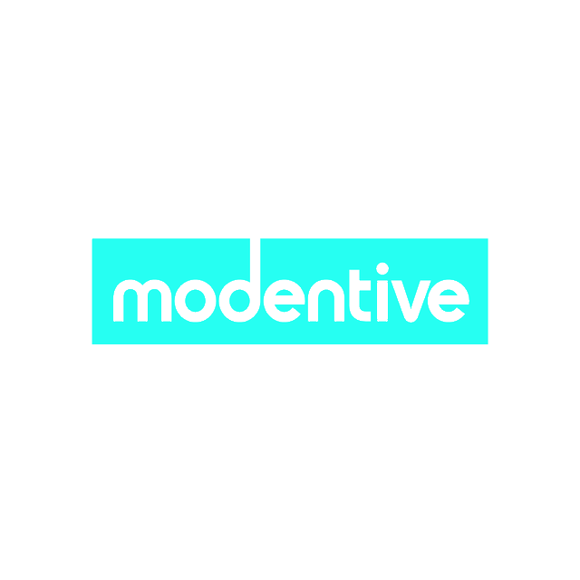 Modentive.com logo, a brandable .com business name for sale
