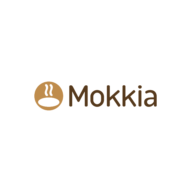 Mokkia.com logo, a brandable .com business name for sale