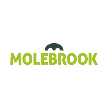 Molebrook.com logo, a brandable .com business name for sale