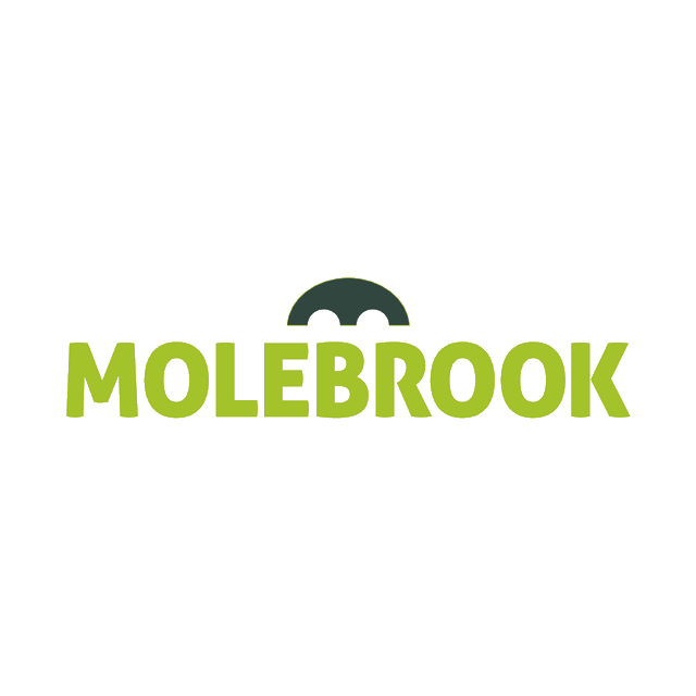 Molebrook.com logo, a brandable .com business name for sale