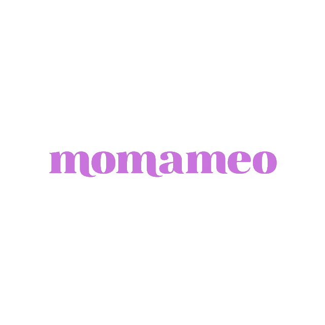 Momameo.com logo, a brandable .com business name for sale