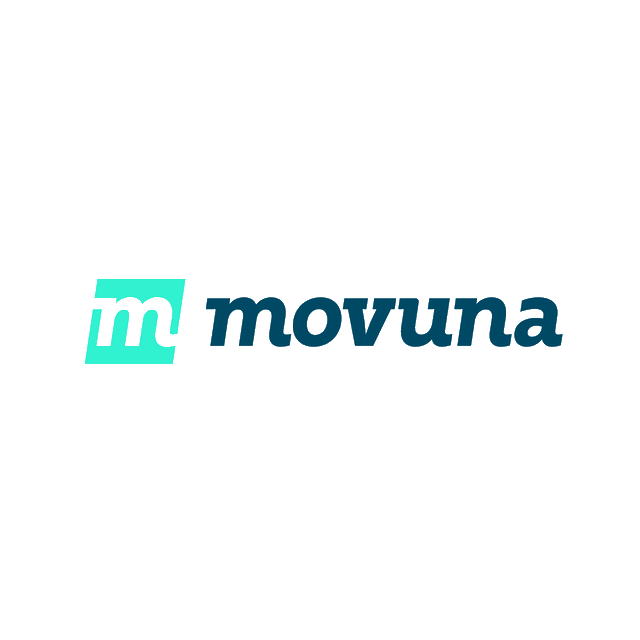 Movuna.com logo, a brandable .com business name for sale