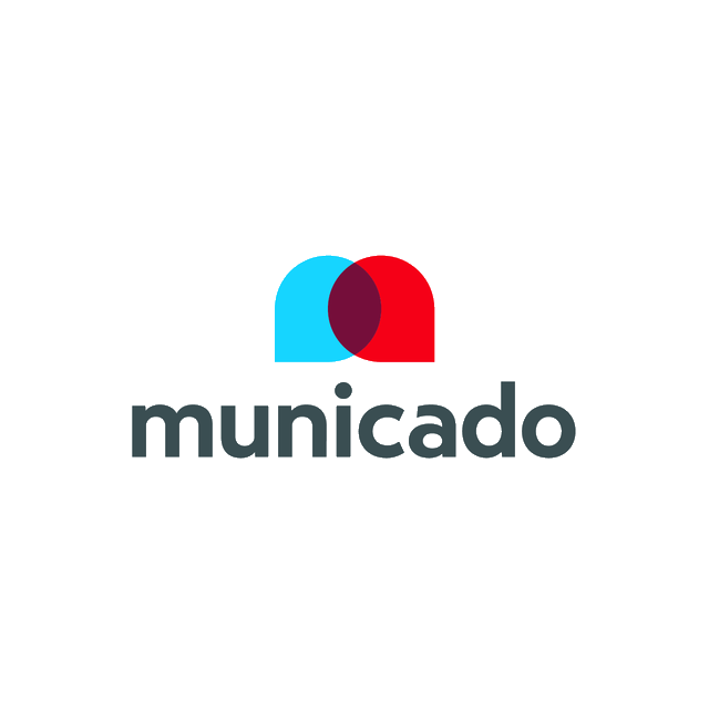 Municado.com logo, a brandable .com business name for sale