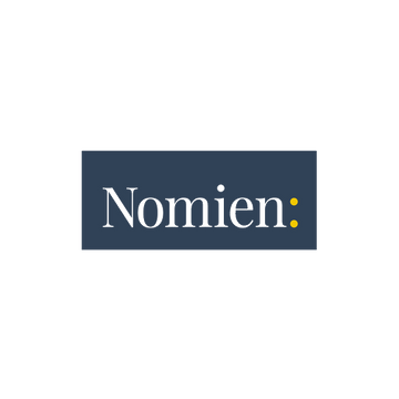 Nomien.com logo, a brandable .com business name for sale