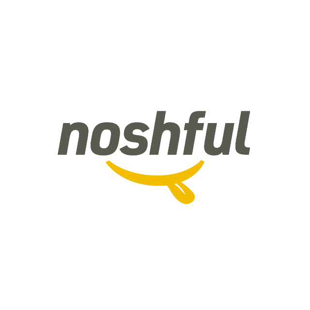 Noshful.com logo, a brandable .com business name for sale