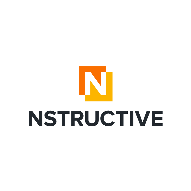 Nstructive.com logo, a brandable .com business name for sale