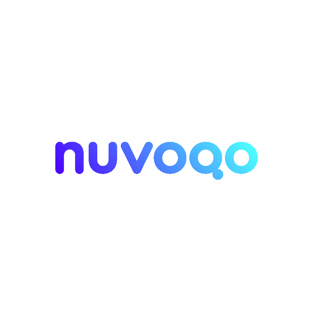Nuvoqo.com logo, a brandable .com business name for sale
