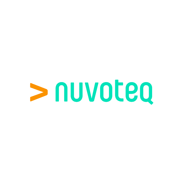 Nuvoteq.com logo, a brandable .com business name for sale