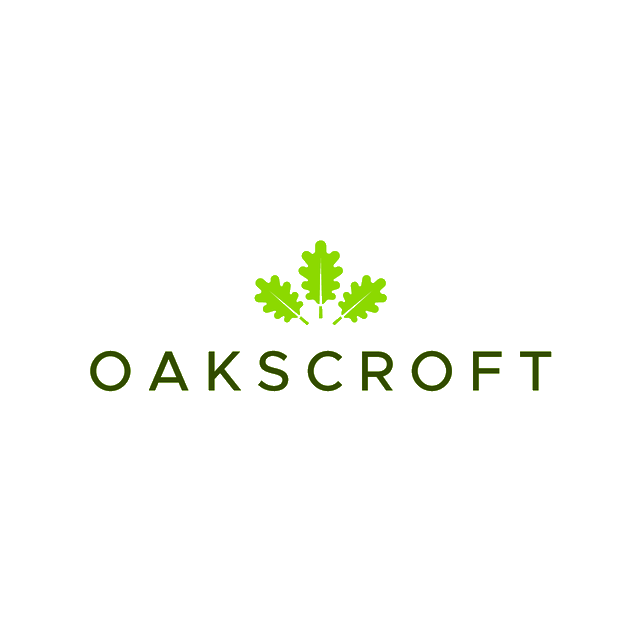 Oakscroft.com logo, a brandable .com business name for sale