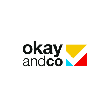OkayAndCo.com logo, a brandable .com business name for sale