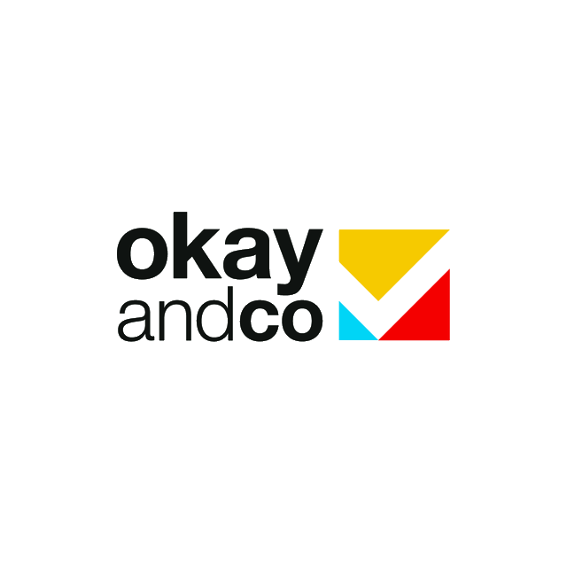 OkayAndCo.com logo, a brandable .com business name for sale