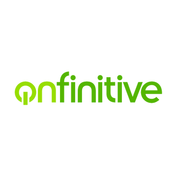 Onfinitive.com logo, a brandable .com business name for sale