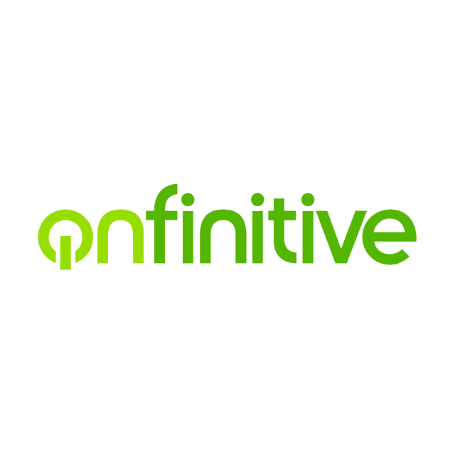 Onfinitive.com logo, a brandable .com business name for sale