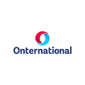 Onternational.com logo, a brandable .com business name for sale