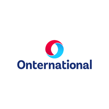 Onternational.com logo, a brandable .com business name for sale