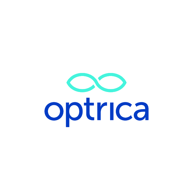 Optrica.com logo, a brandable .com business name for sale