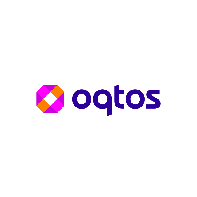 Oqtos.com logo, a brandable .com business name for sale
