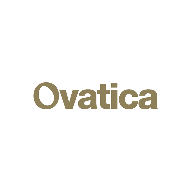 Ovatica.com logo, a brandable .com business name for sale