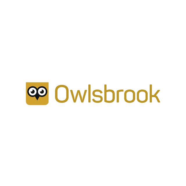 Owlsbrook.com logo, a brandable .com business name for sale