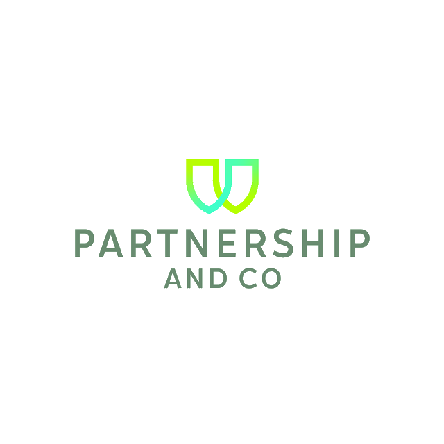 PartnershipAndCo.com logo, a brandable .com business name for sale