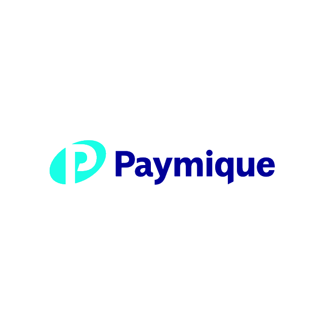 Paymique.com logo, a brandable .com business name for sale