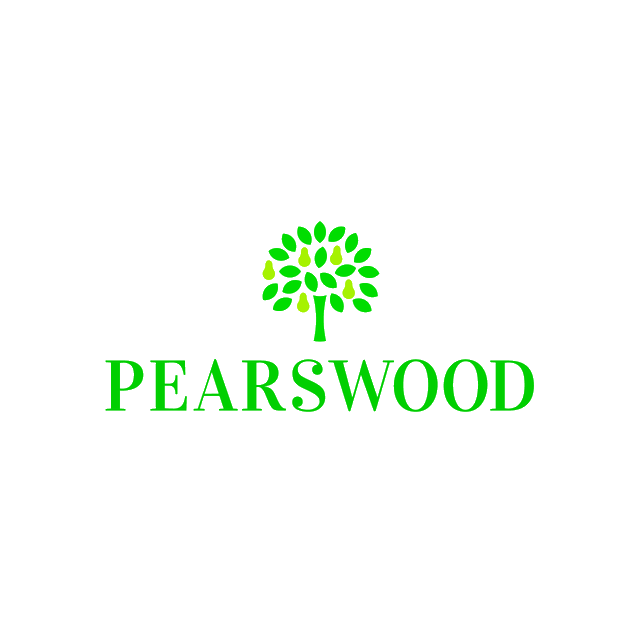 Pearswood.com logo, a brandable .com business name for sale
