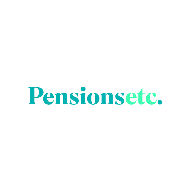 PensionsEtc.com logo, a brandable .com business name for sale