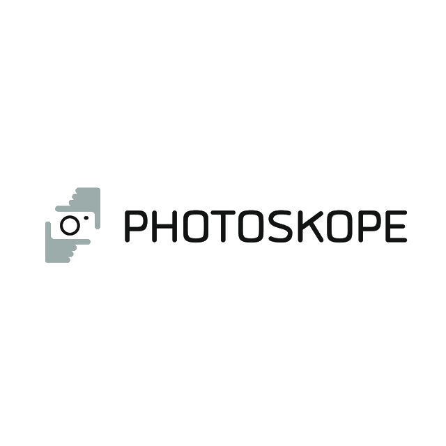 Photoskope.com logo, a brandable .com business name for sale
